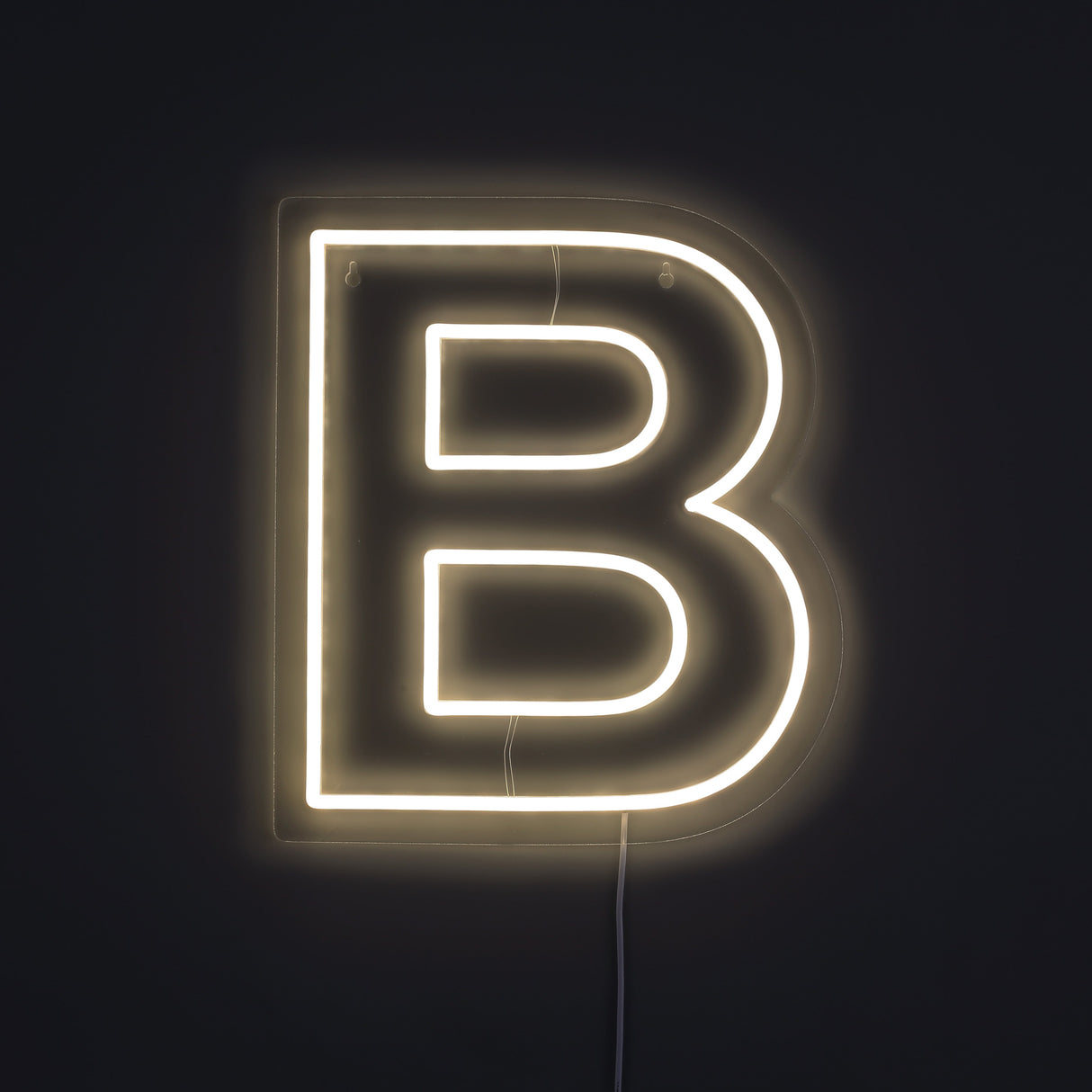 Bokstav B Neon Vägglampa