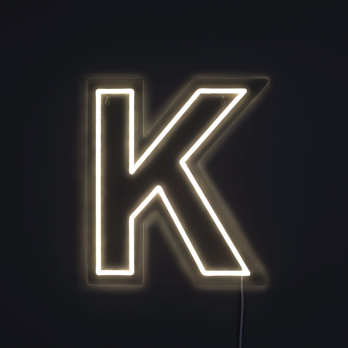 Bokstav K Neon Vägglampa