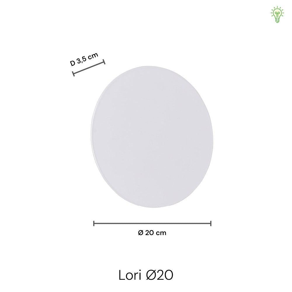 Lori Vägglampa Ø20 Vit-Lampconcept.se