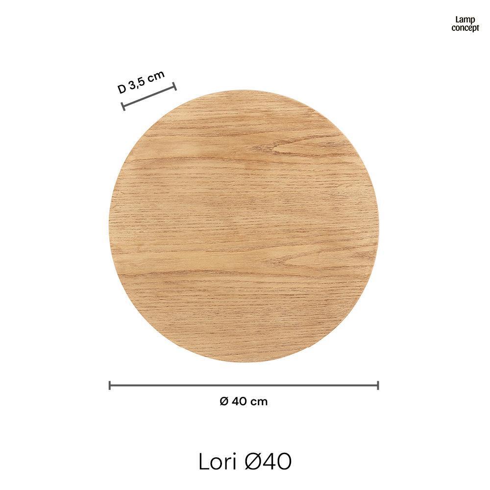 Lori Vägglampa Ø40 Trä-Lampconcept.se
