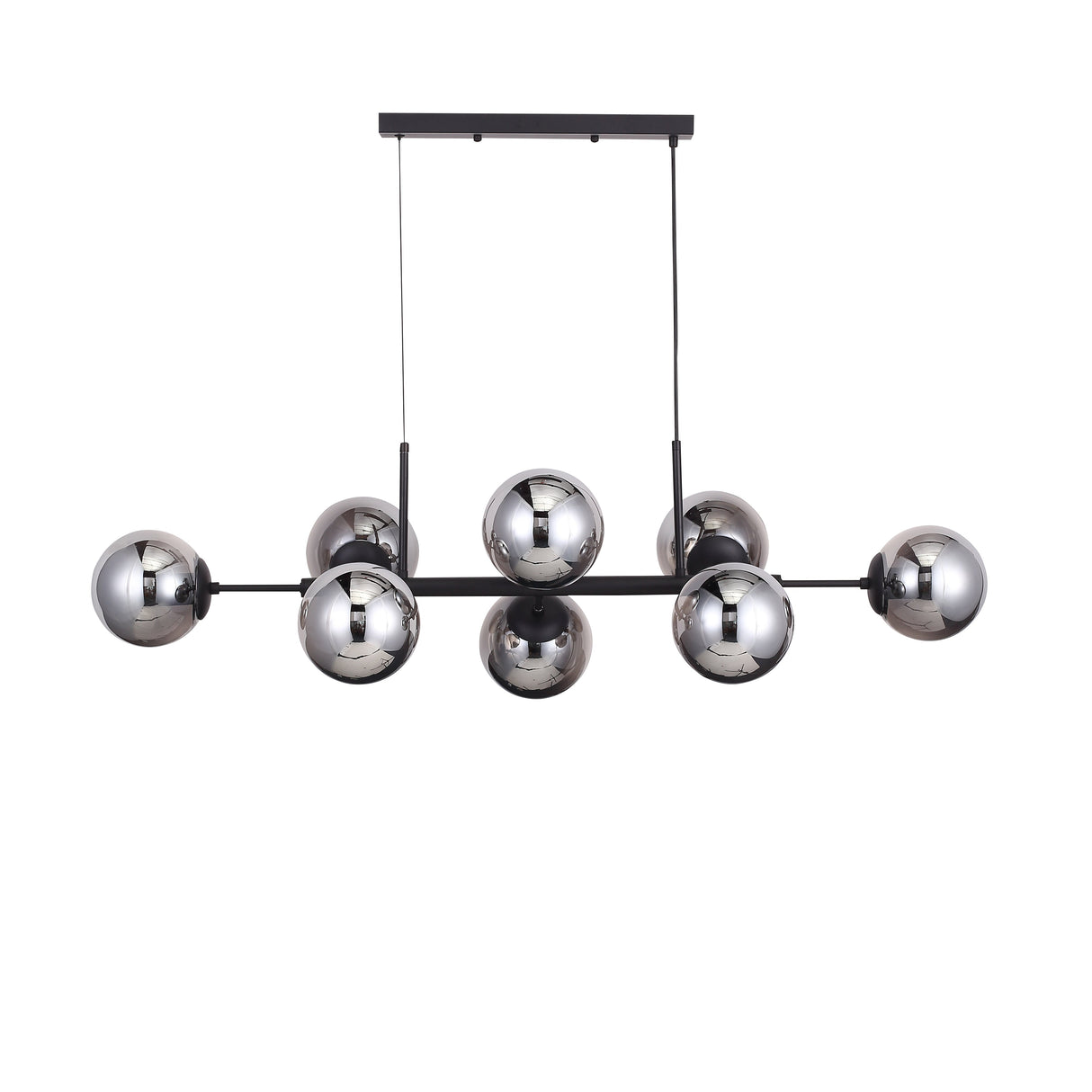 Lugano Långbordstaklampa Svart/Smoke-Lampconcept.se