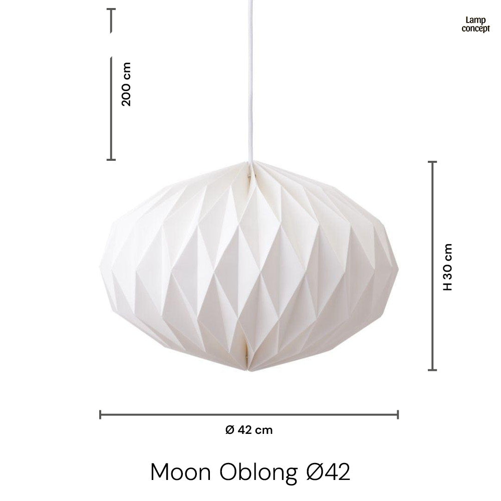 Moon Oblong Taklampa Ø42