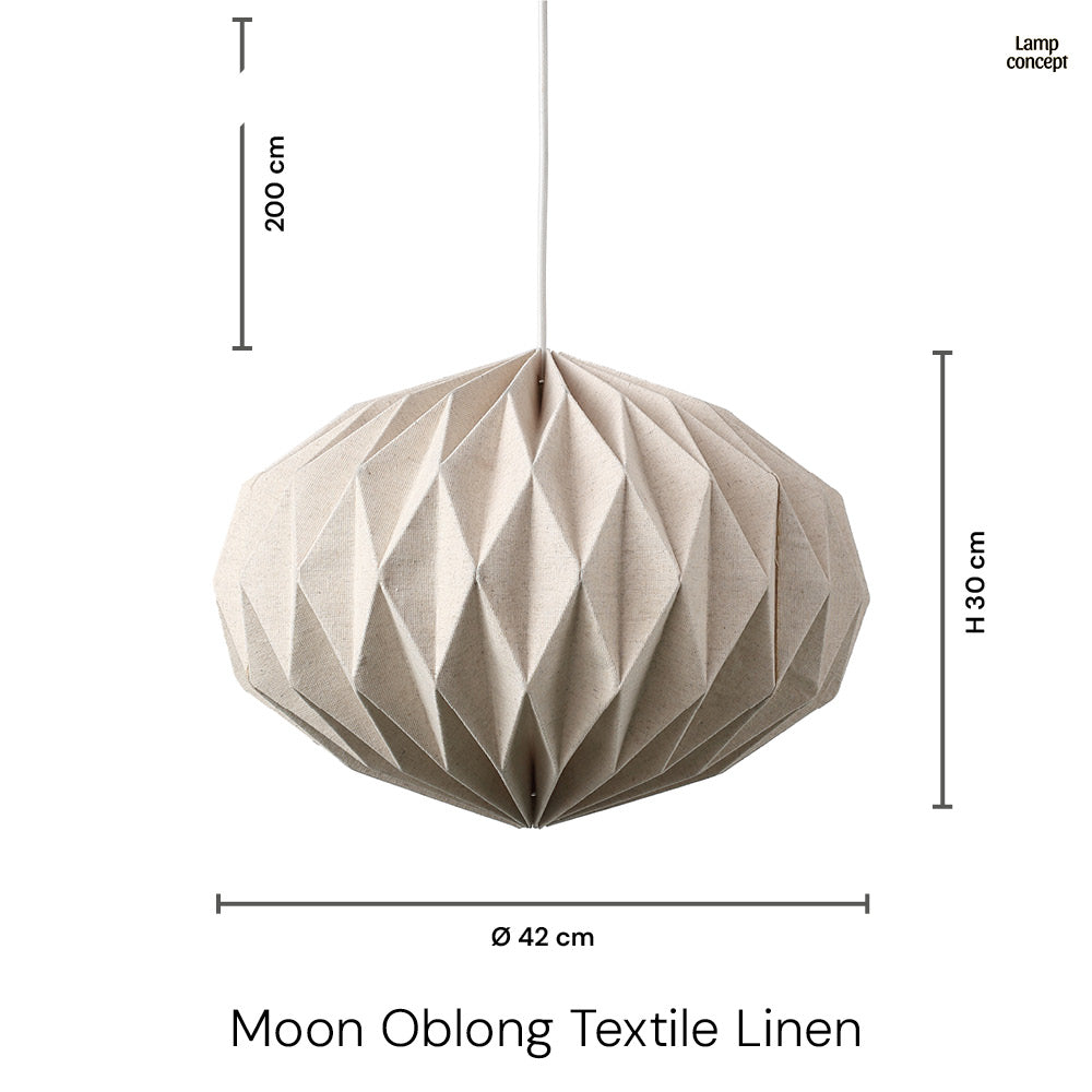 Moon Oblong Textile Linne
