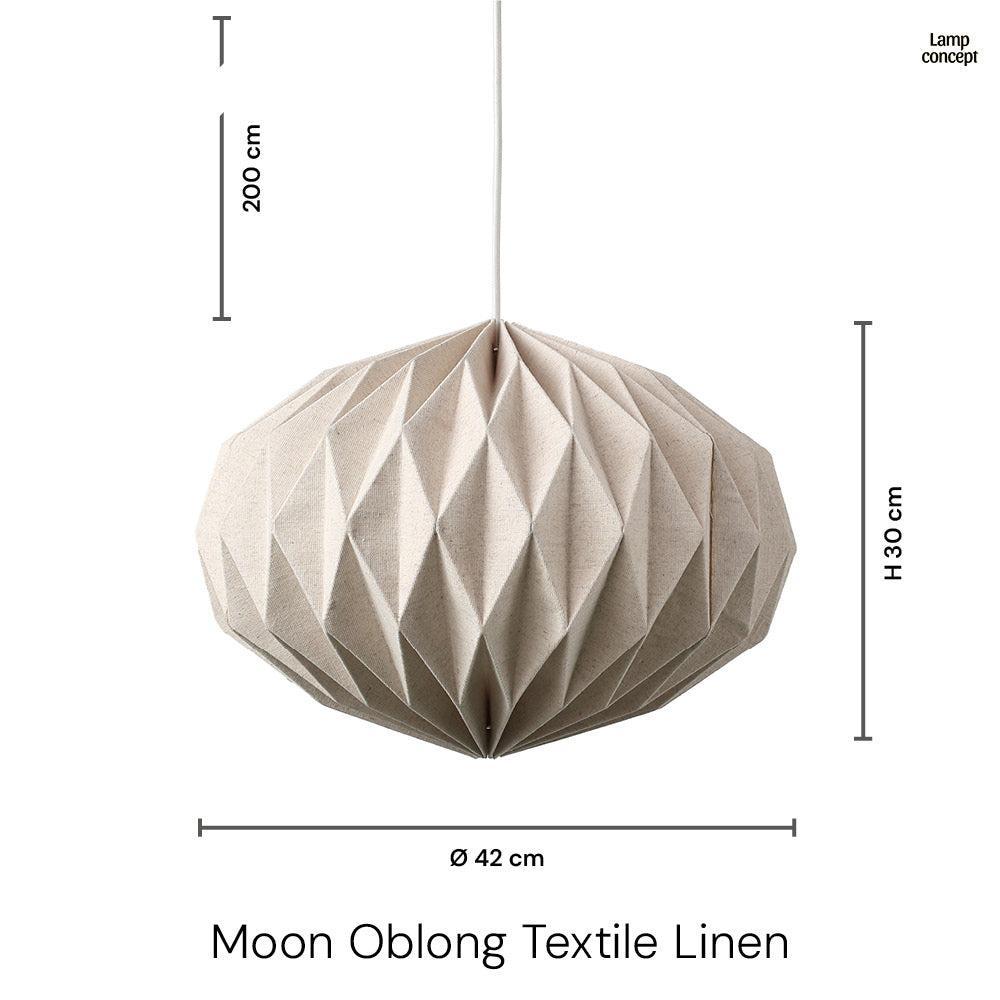 Moon Oblong Textile Linne-Lampconcept.se