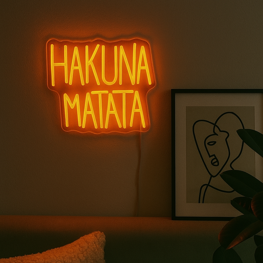 Hakuna Matata Neon Vägglampa