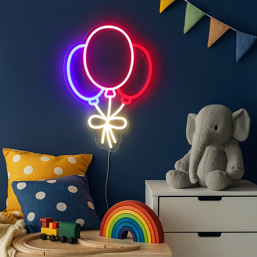 Balloons Neon Vägglampa