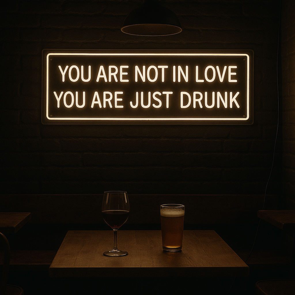 Youre Not In Love Neon Vägglampa