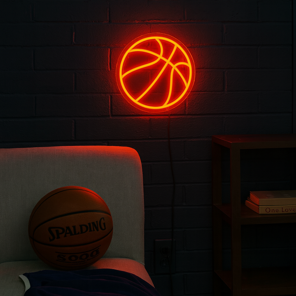 Basketball Neon Vägglampa-Lampconcept.se