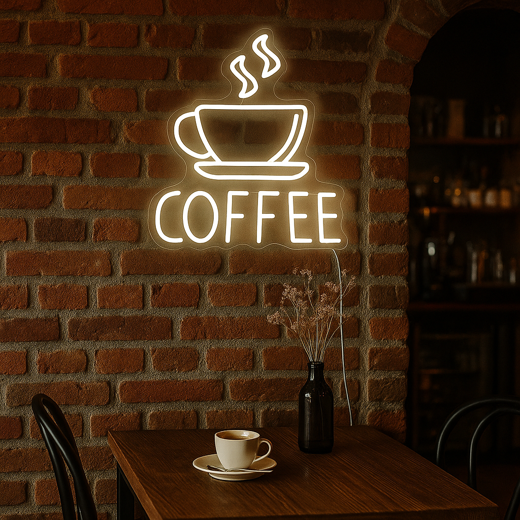Coffee Neon Vägglampa