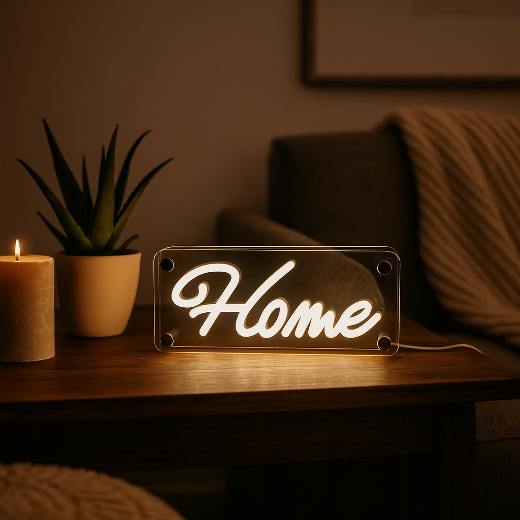 Home LED Neon Box Bordlampa