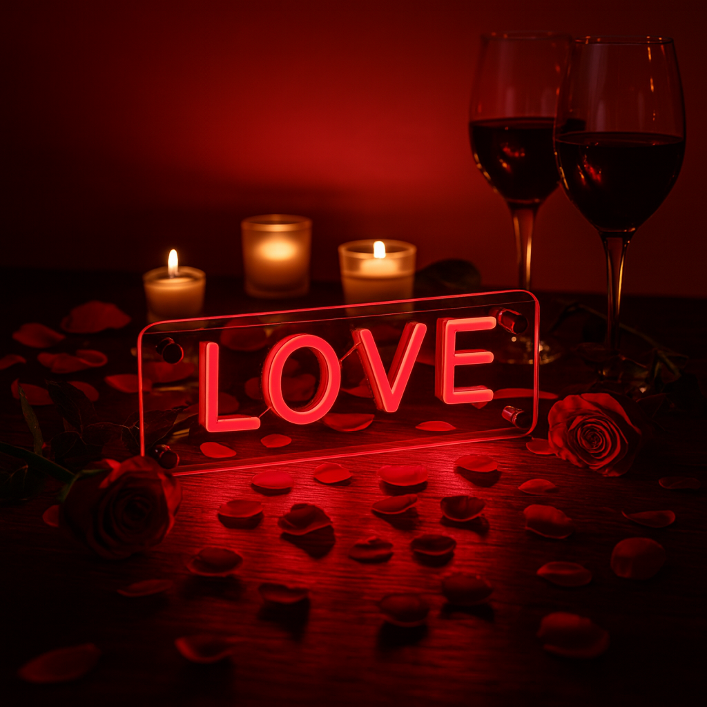 LOVE LED Neon Box Bordlampa