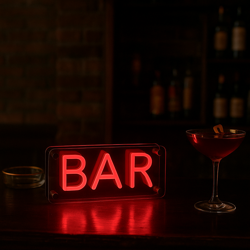 Bar LED Neon Box Bordlampa