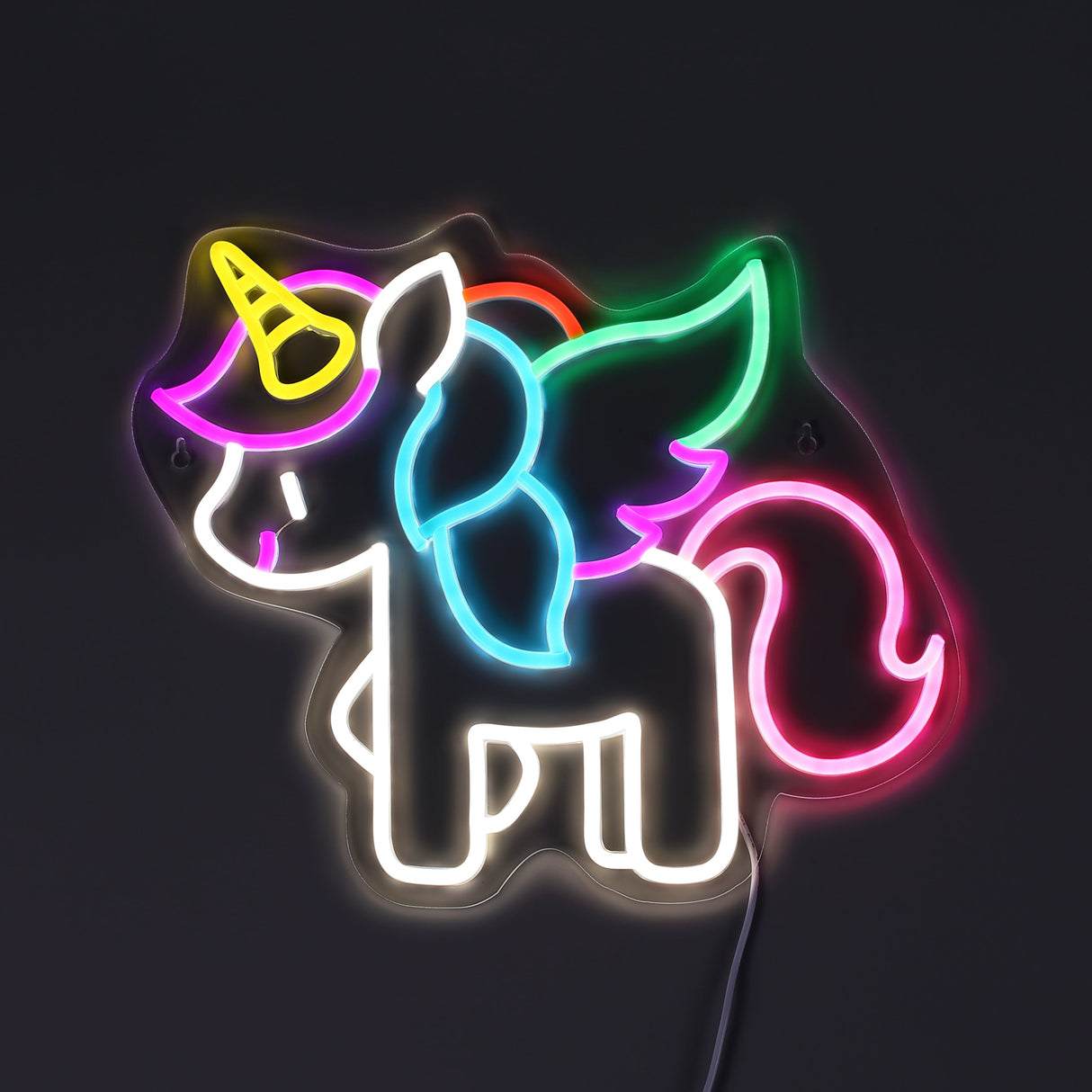 Unicorn Baby Neon Vägglampa