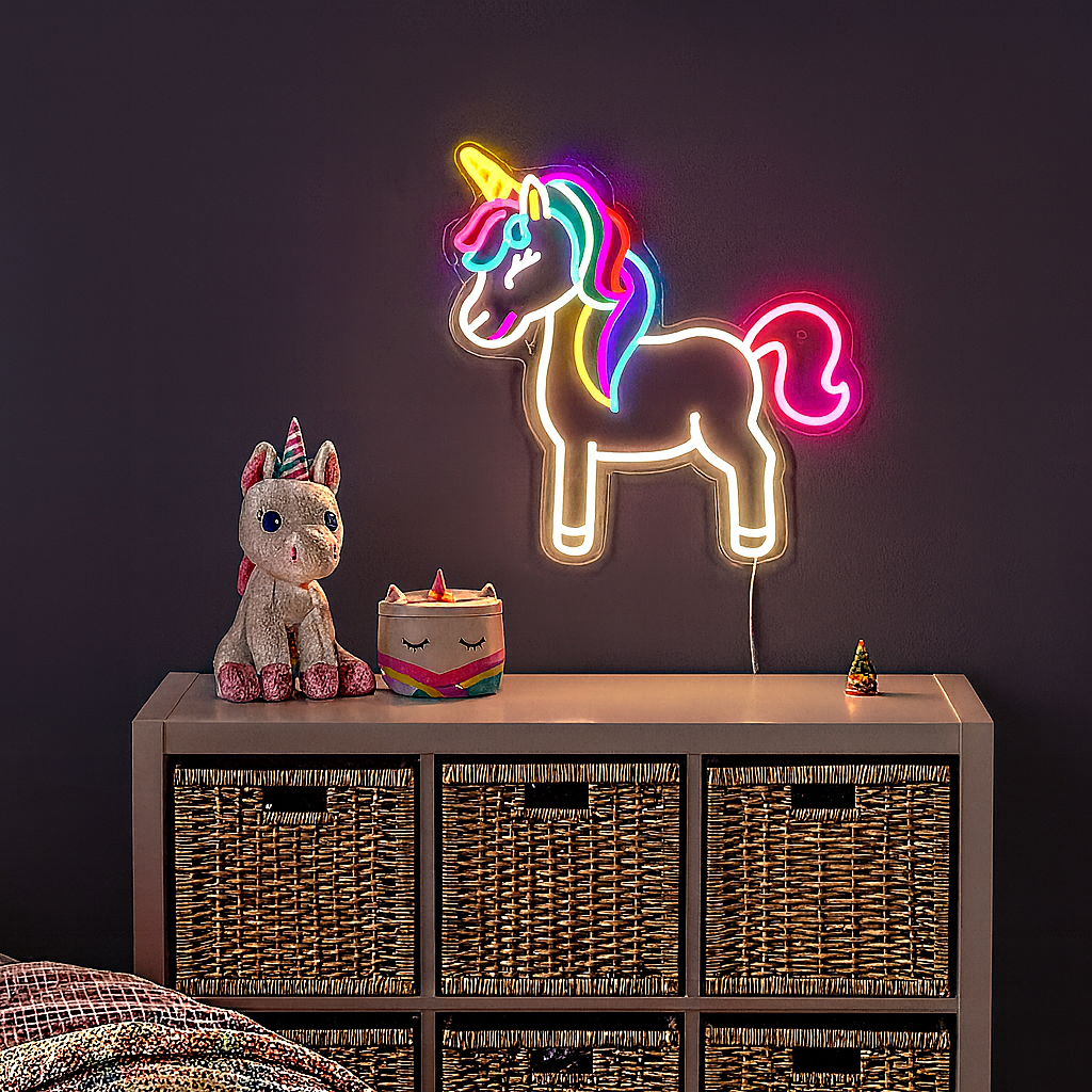 Unicorn Mama Neon Vägglampa