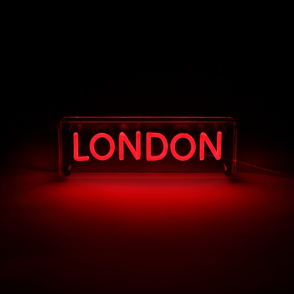 London LED Neon Box Bordslampa