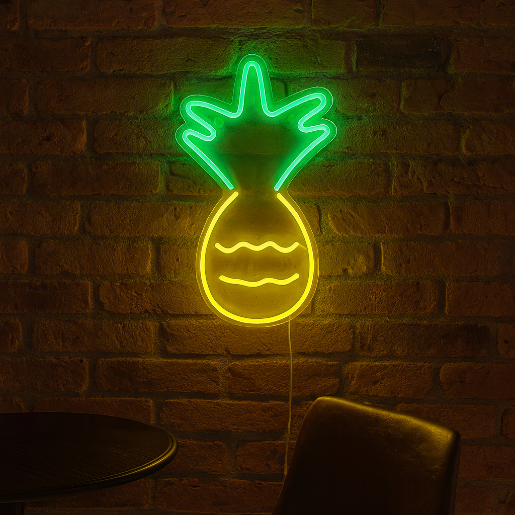 Ananas Neon Vägglampa