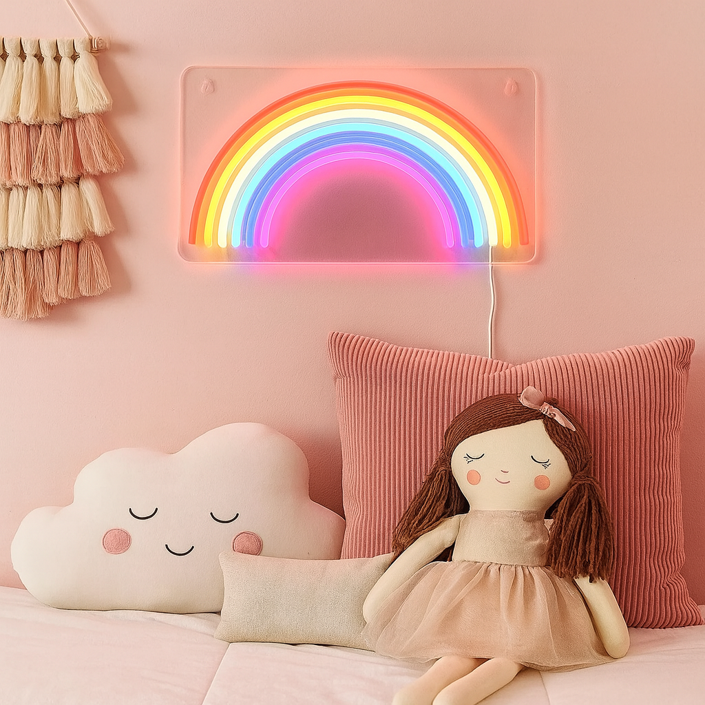 Rainbow Neon Vägglampa