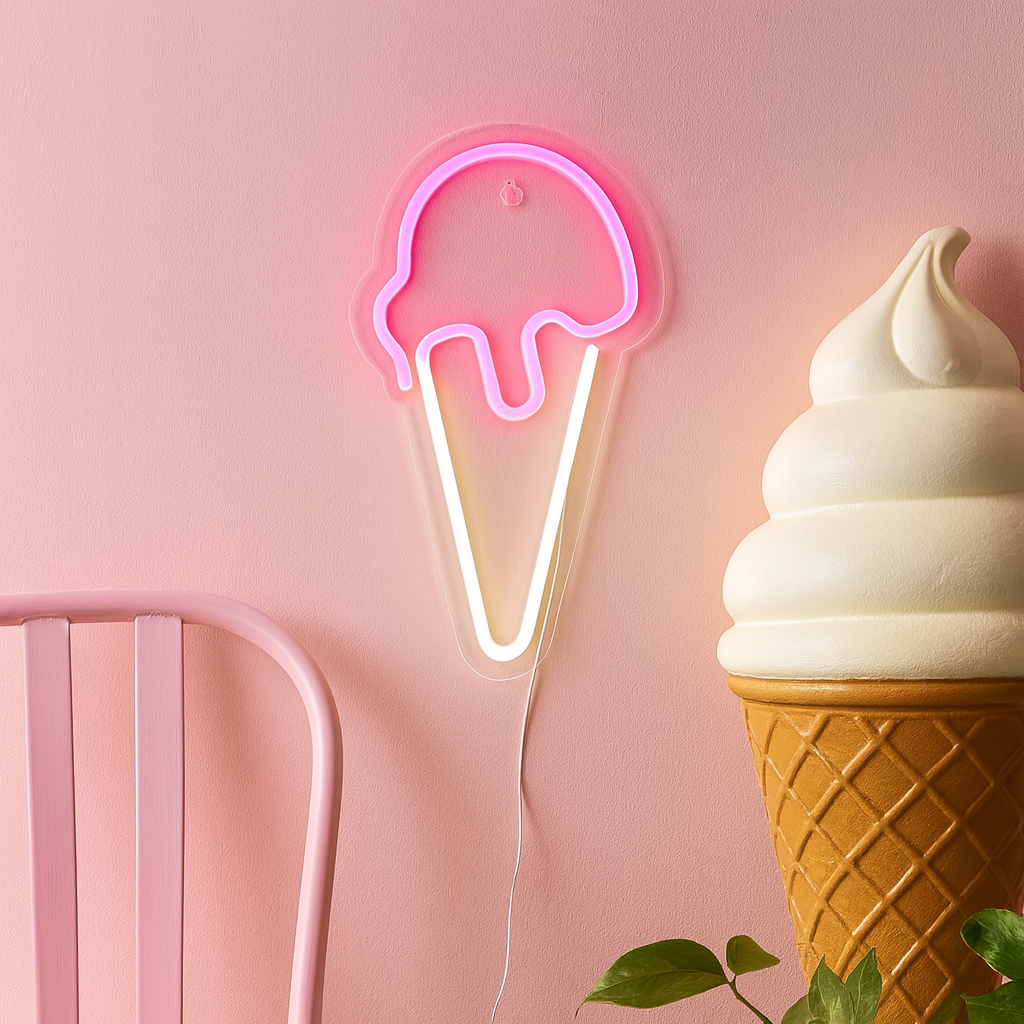 Ice Cream Neon Vägglampa