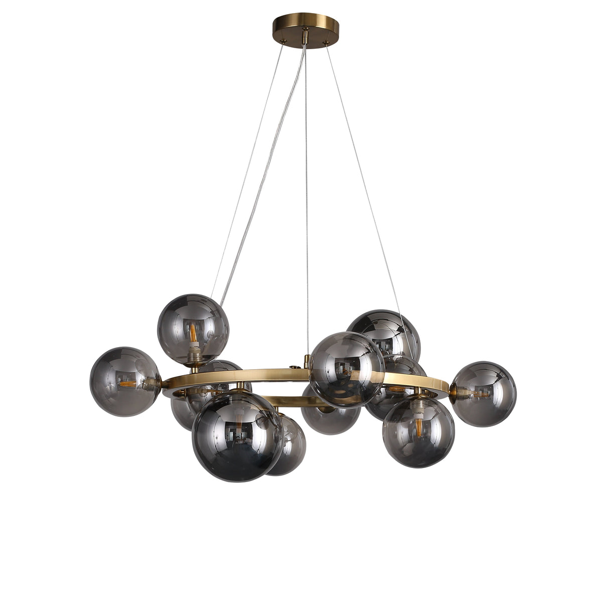 Valencia Ljuskrona Mässing/Smoke