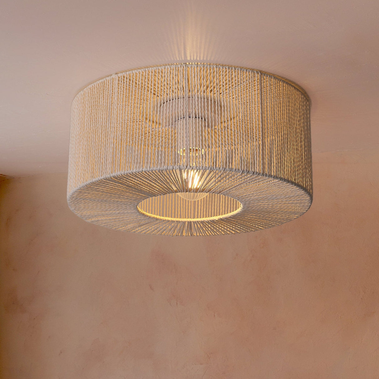 Braided Taklampa Ø46 Raw White