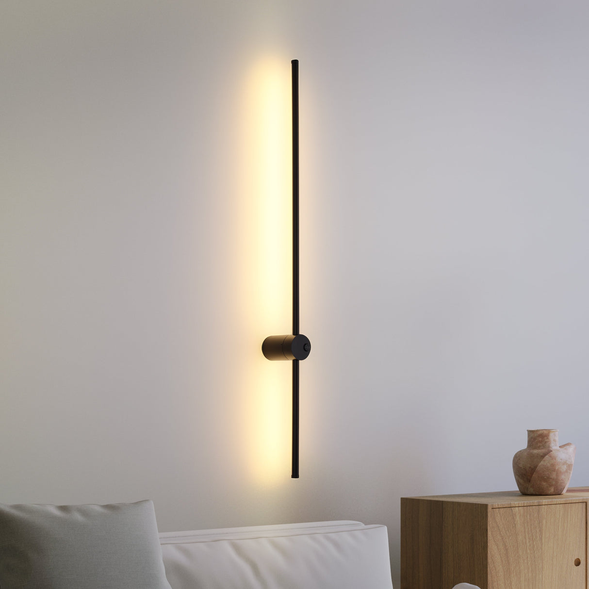 Retta LED Vägglampa Svart 80cm