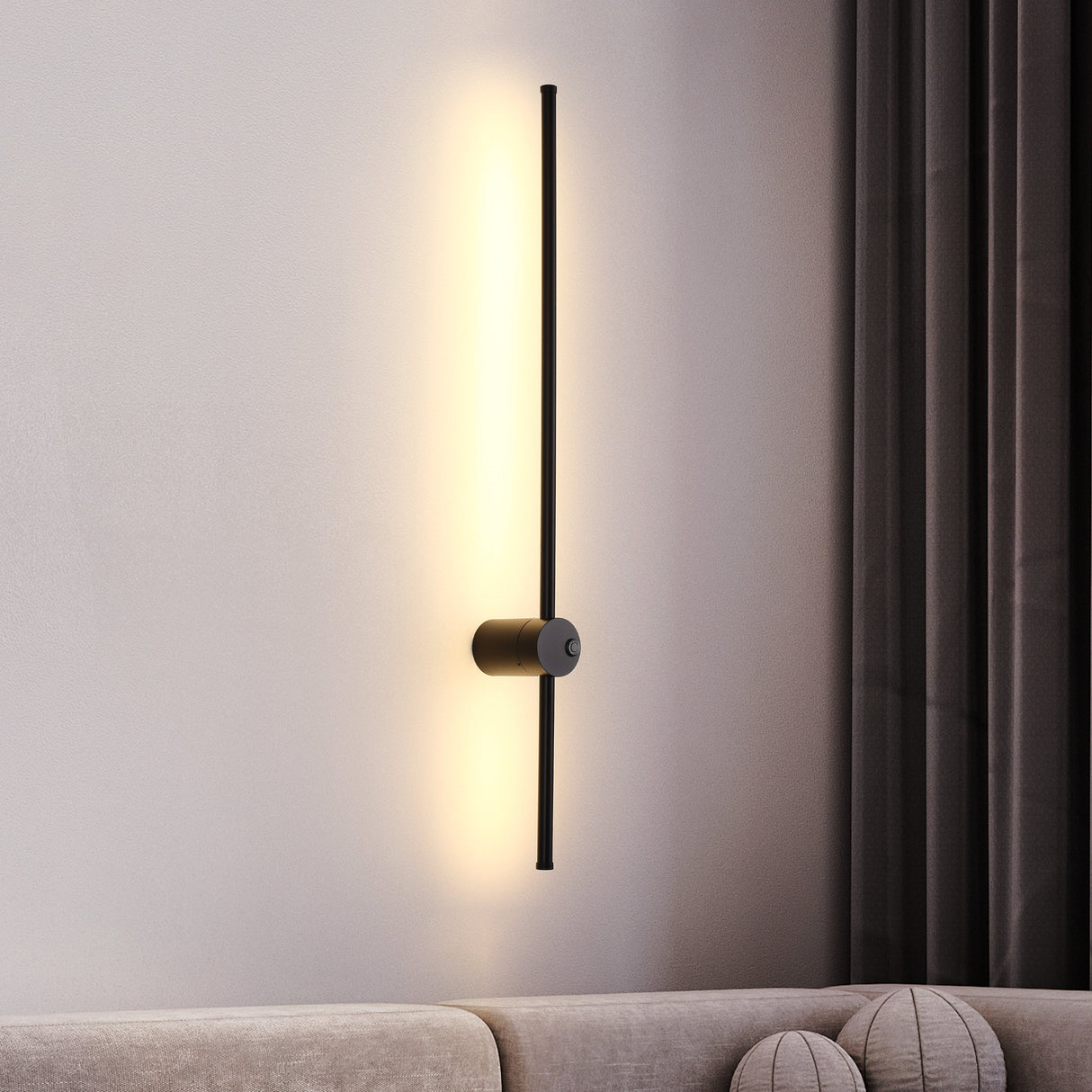 Retta LED Vägglampa Svart 100cm