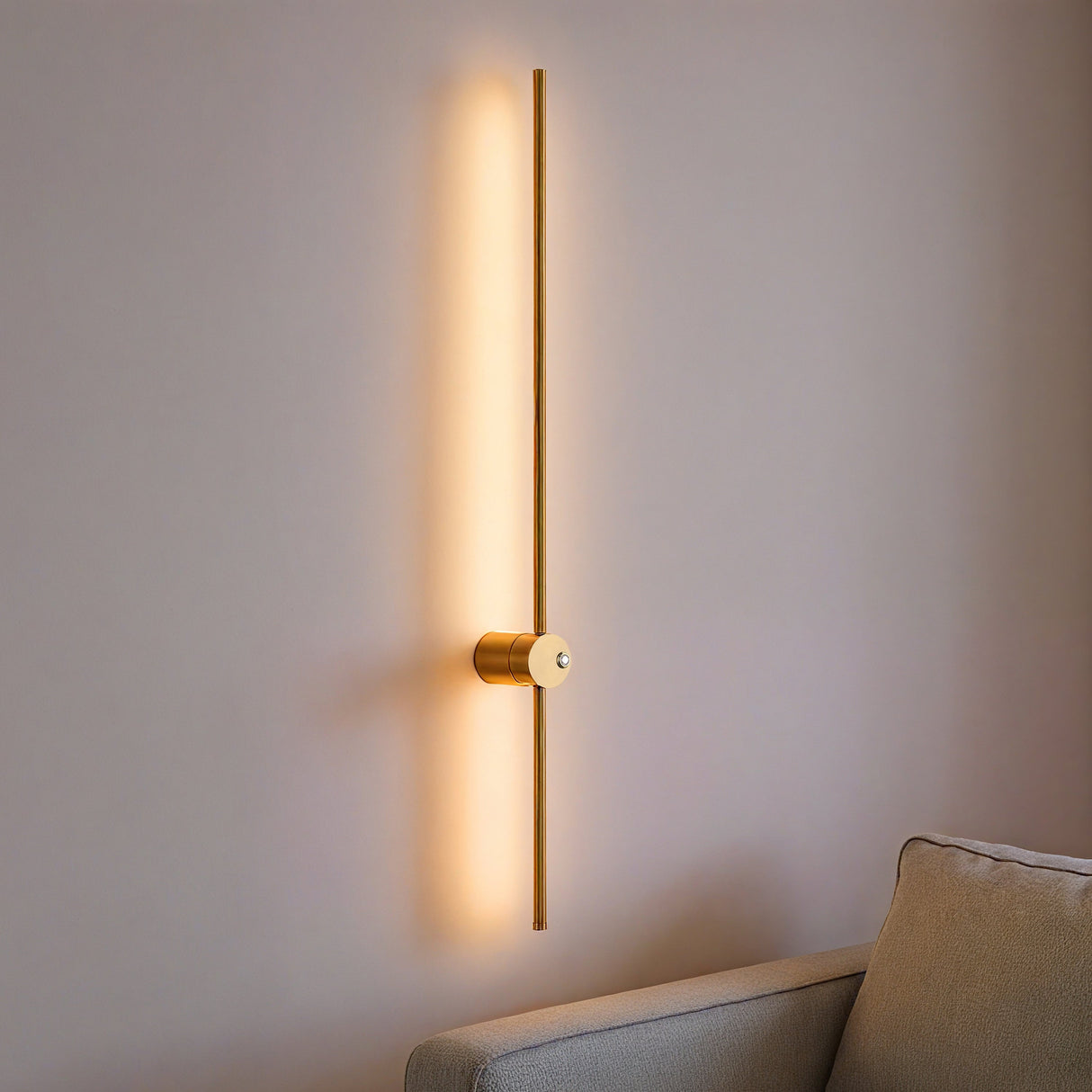 Retta LED Vägglampa Mässing 100cm