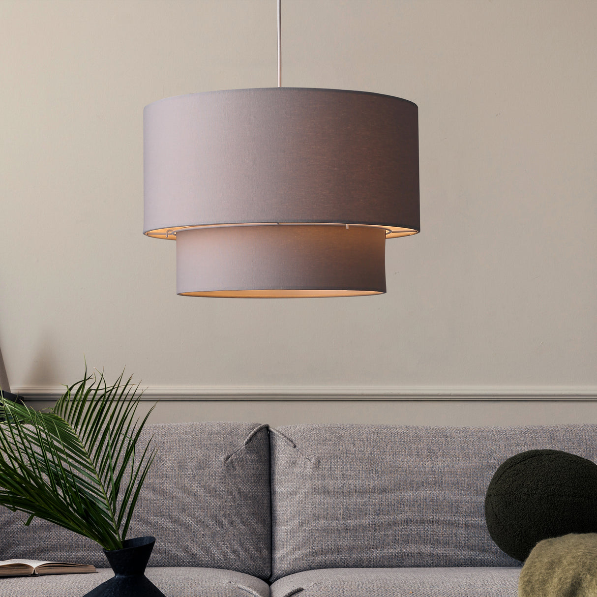 Twice Taklampa Ø45 Grå