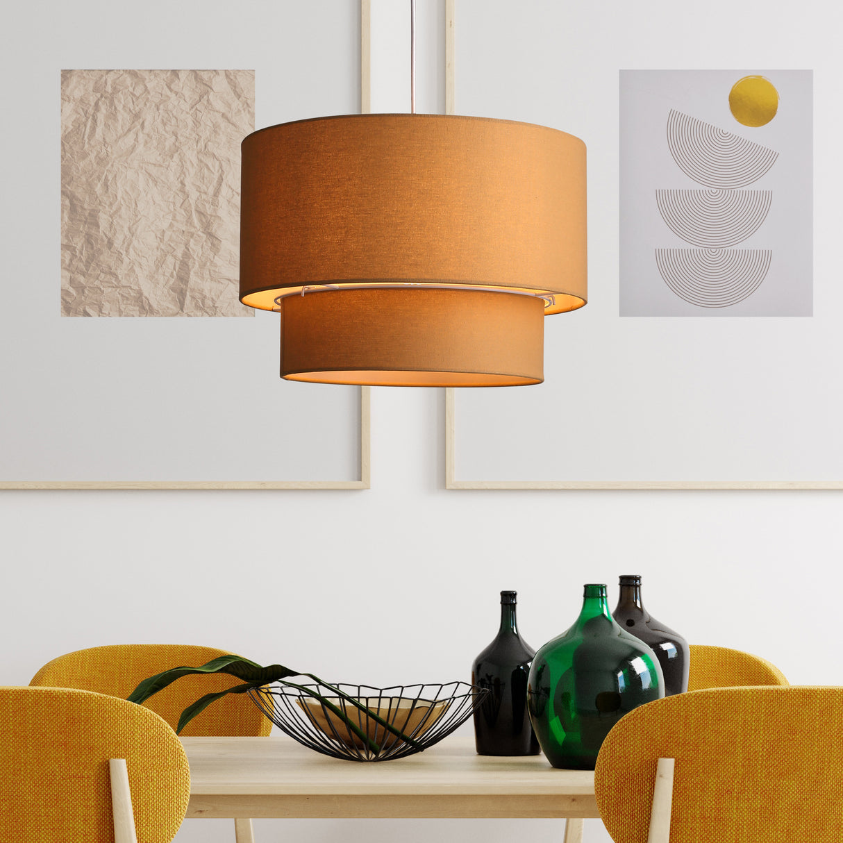 Twice Taklampa Ø45 Beige