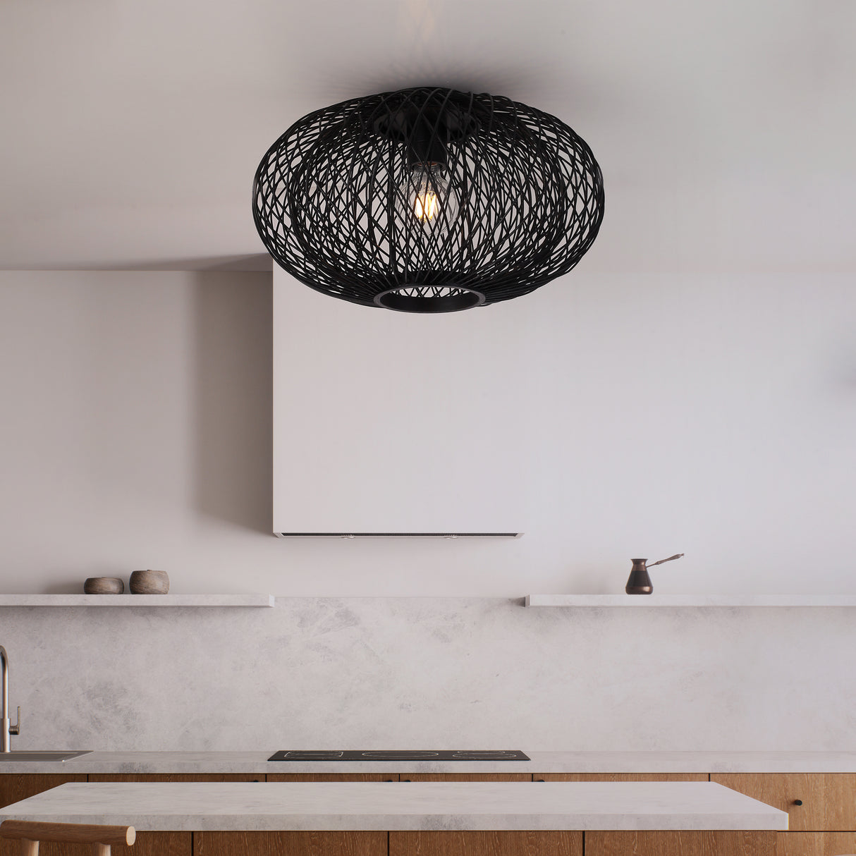 Valence Taklampa Ø46 Svart