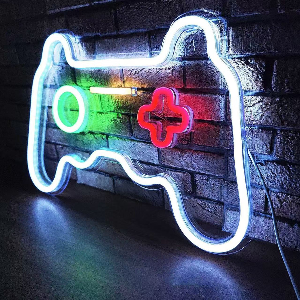 Joystick Neon Vägglampa Vit-Lampconcept.se