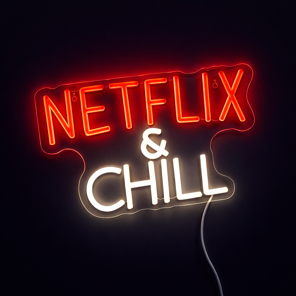 Netflix & Chill Neon Vägglampa