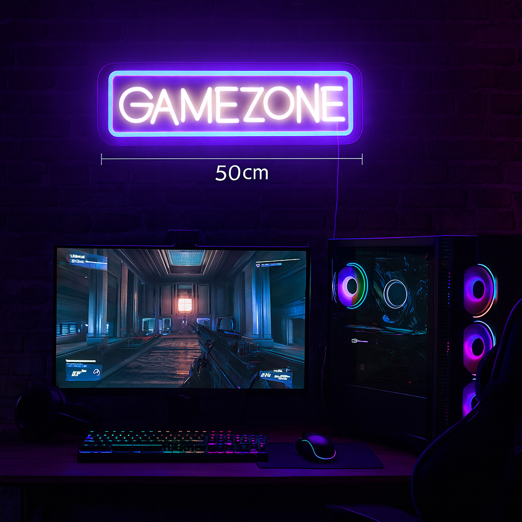 Game Zone Neon Vägglampa