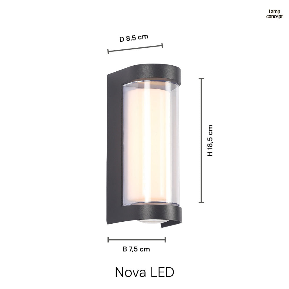 Nova 12W LED IP65 Utomhusvägglampa
