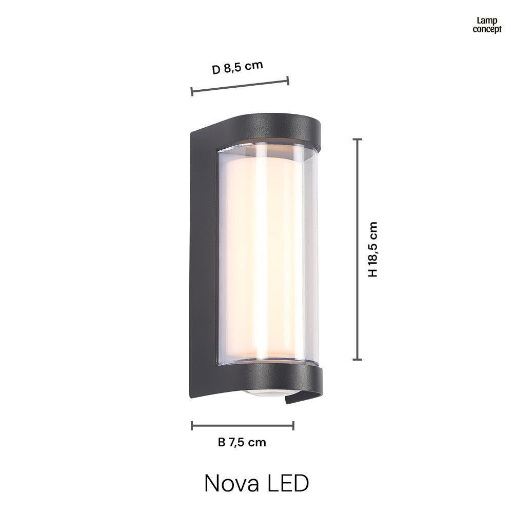 Nova 12W LED IP54 Utomhusvägglampa-Lampconcept.se