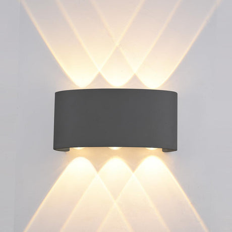 Ortelo 6W 17cm Vägglampa Utomhus Svart-Lampconcept.se