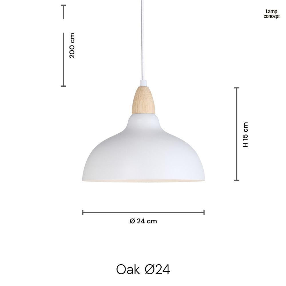Oak Taklampa Ø24 Lemon Gul-Lampconcept.se