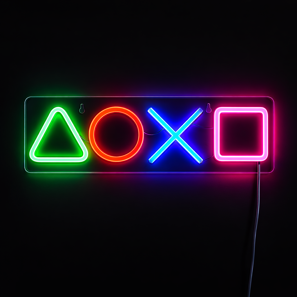 Playstation Neon Vägglampa