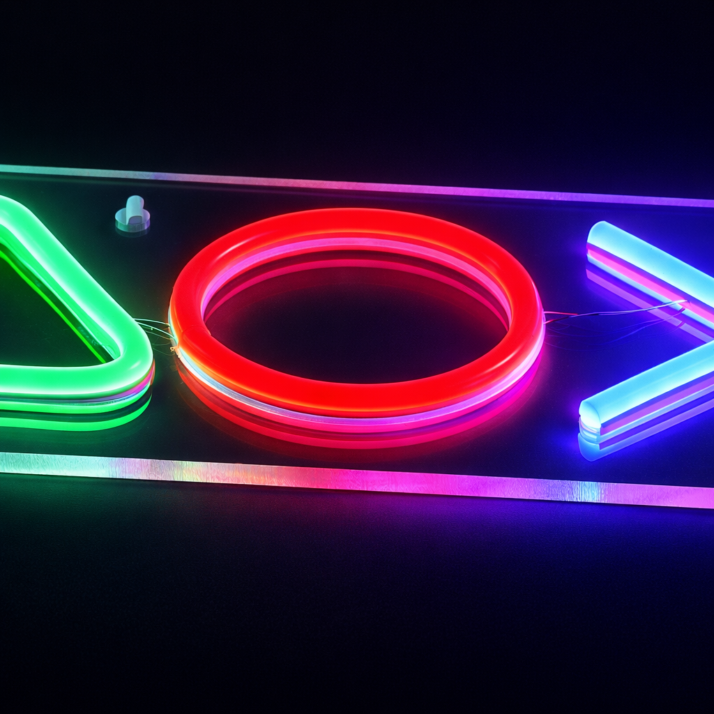 Playstation Neon Vägglampa