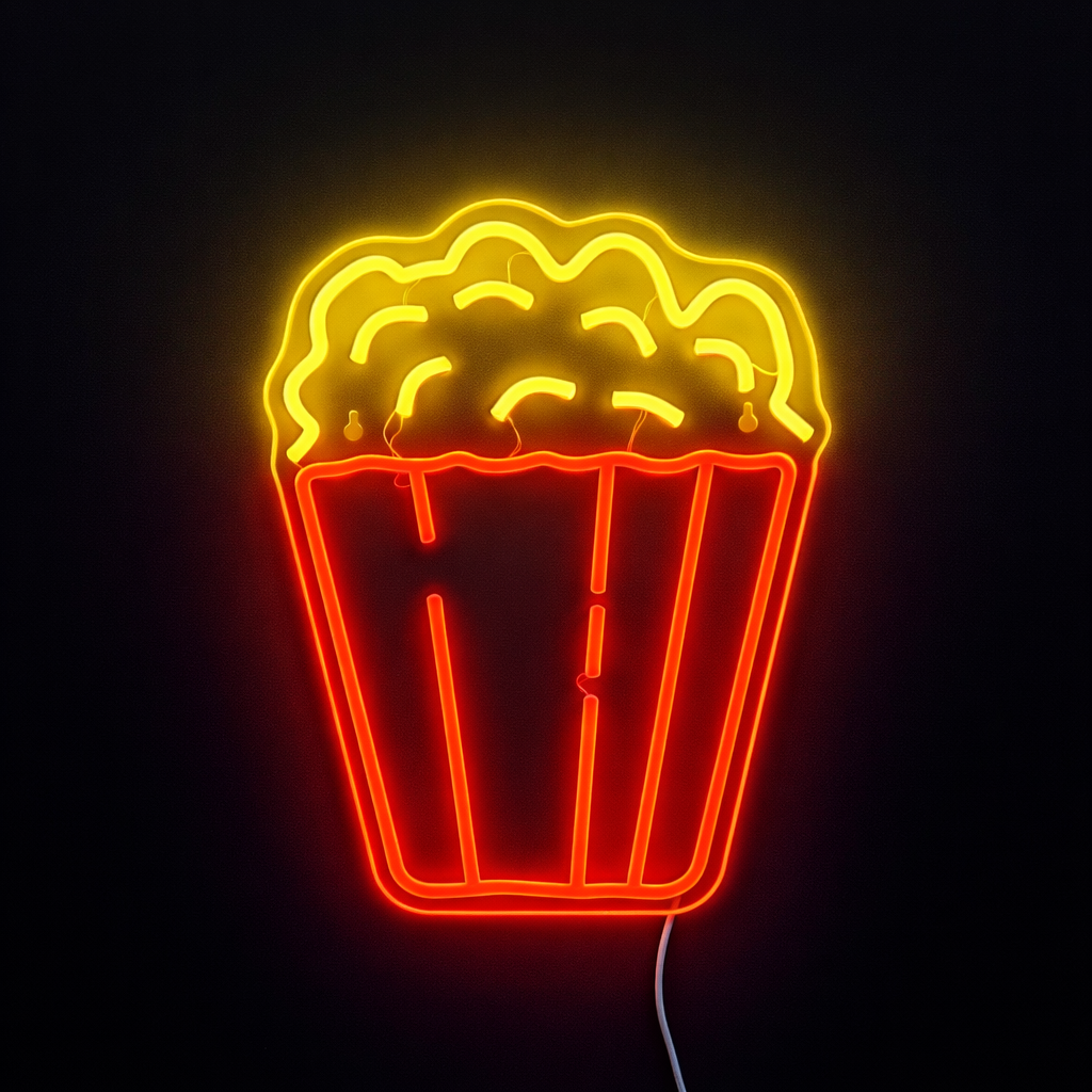 Popcorn Neon Vägglampa
