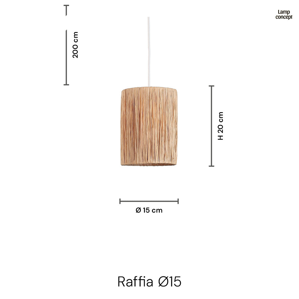 Raffia Taklampa Ø15
