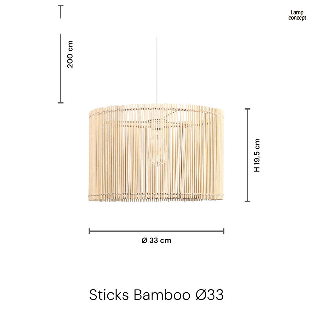 Sticks Bamboo Taklampa Ø33