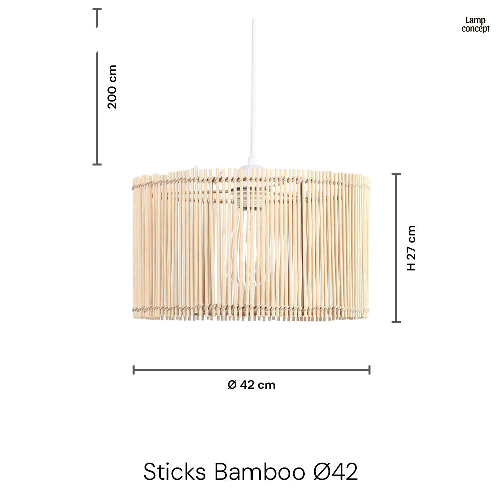 Sticks Bamboo Taklampa Ø42