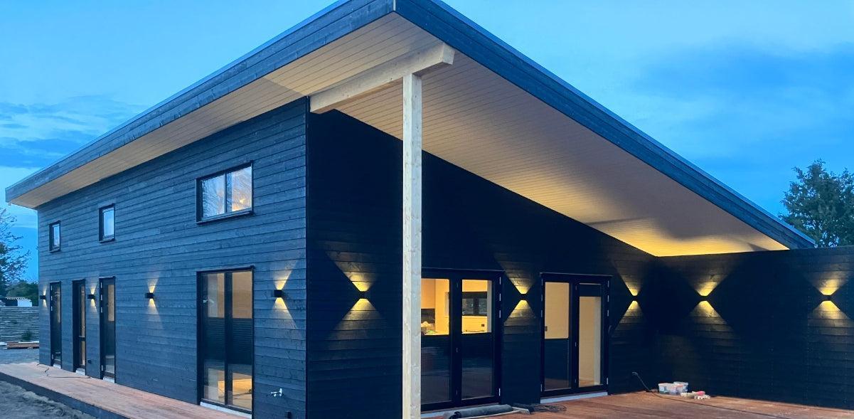 LED Vägglampa IP54 12W Utomhus Svart-Lampconcept.se