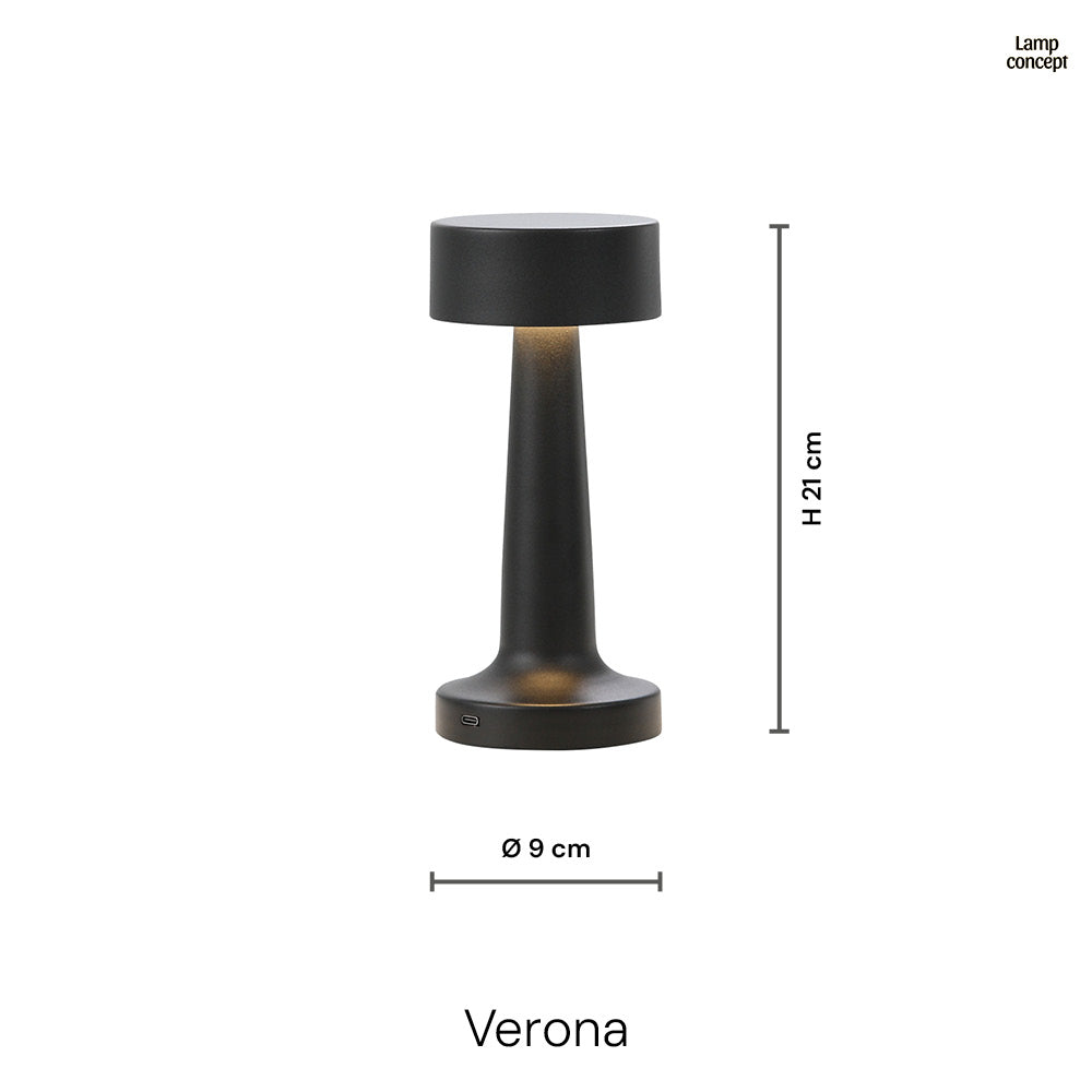 Verona LED Sladdlös Bordslampa Koppar