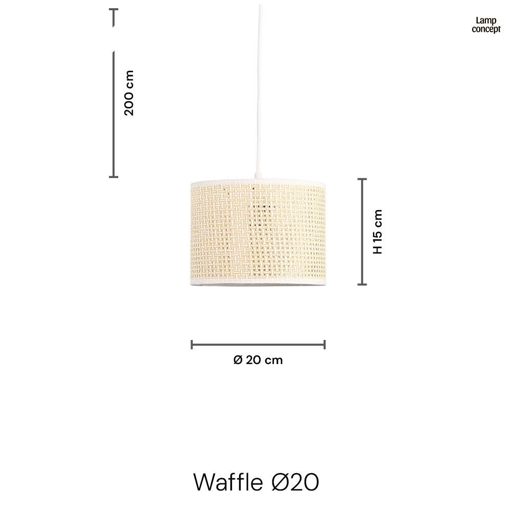 Waffle Taklampa Ø20