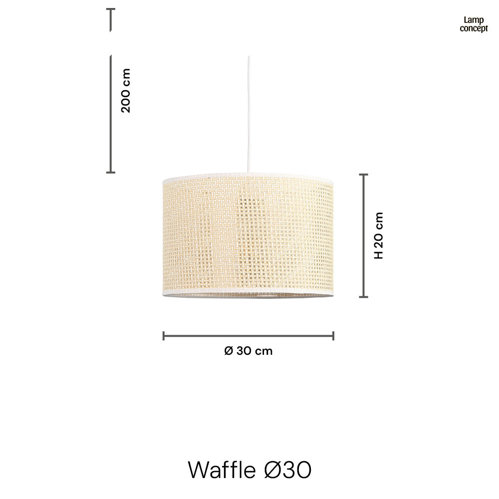 Waffle Taklampa Ø30