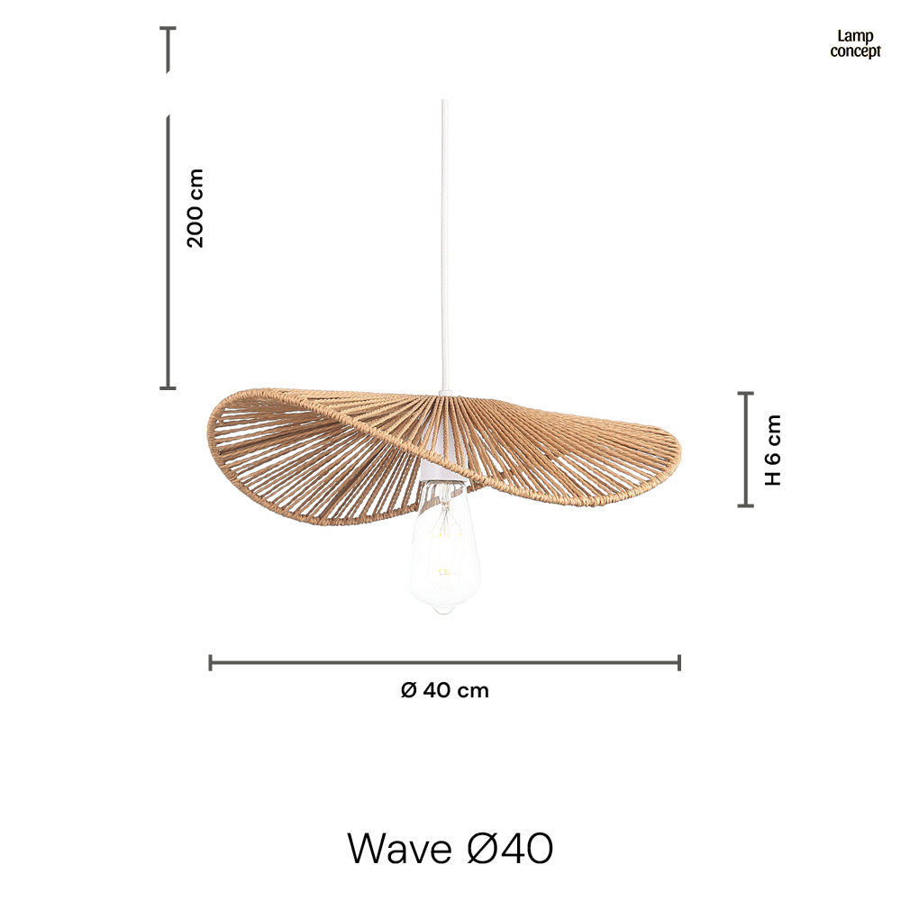 Wave Taklampa Ø40