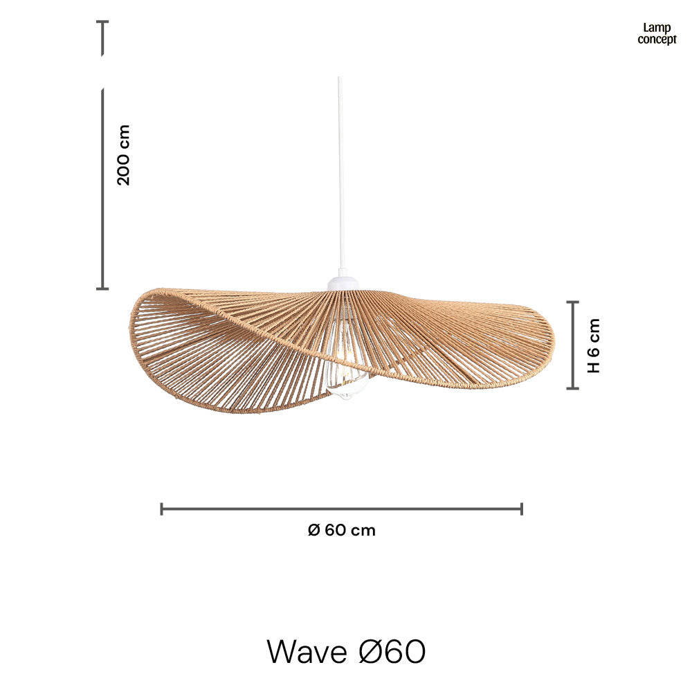 Wave Taklampa Ø60