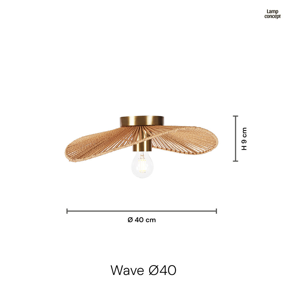Wave Taklampa Ø40